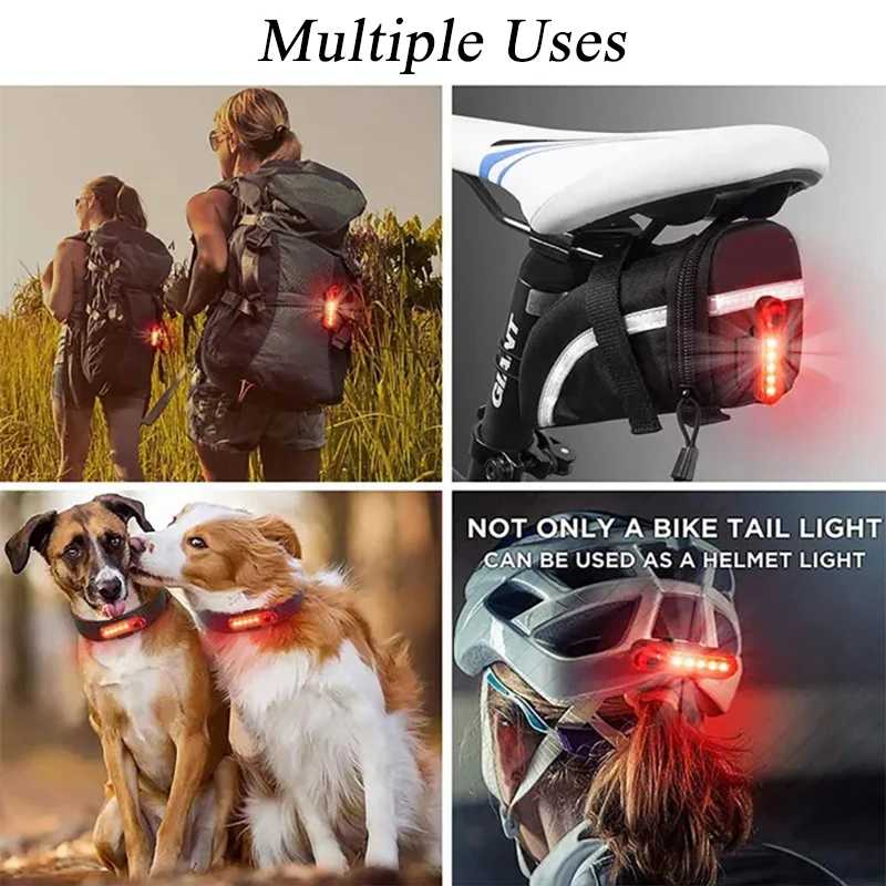 Rear Cycling Light Rechargeable Road Mountain Bike Taillight Waterproof LED Bicycle Tail Lamp Mini Lantern MTB Cycling Lighting