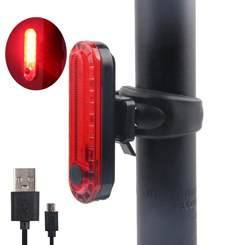 Rear Cycling Light Rechargeable Road Mountain Bike Taillight Waterproof LED Bicycle Tail Lamp Mini Lantern MTB Cycling Lighting
