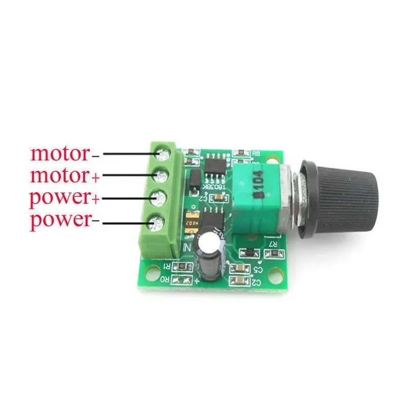 1pc DC Motor 1.8V 3V 5V 6V 12V PWM Adjustable Speed Controller Potentiometer Knob Switch Kit Control Governor