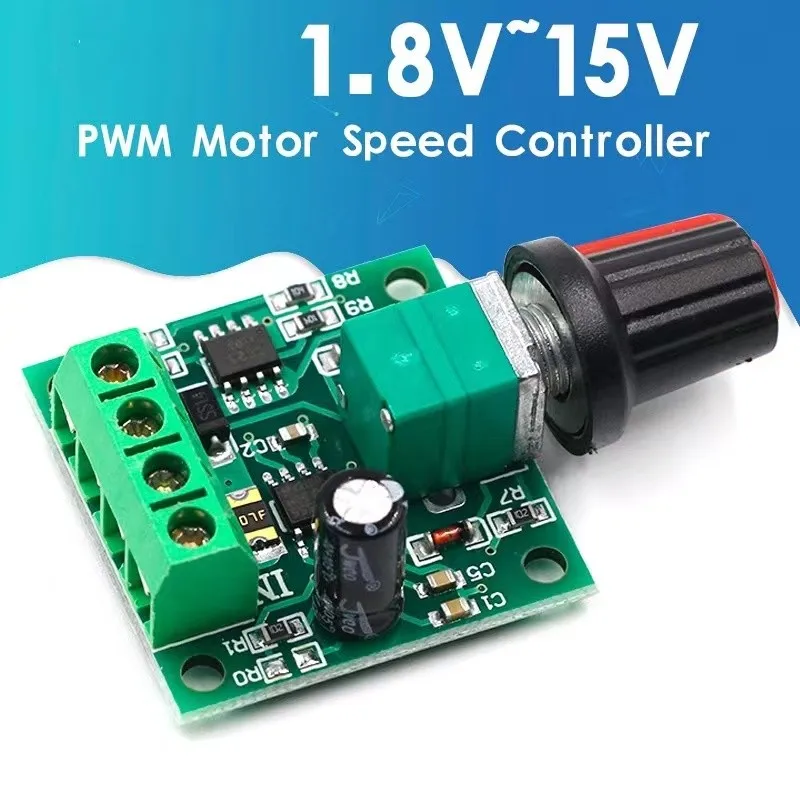 1pc DC Motor 1.8V 3V 5V 6V 12V PWM Adjustable Speed Controller Potentiometer Knob Switch Kit Control Governor