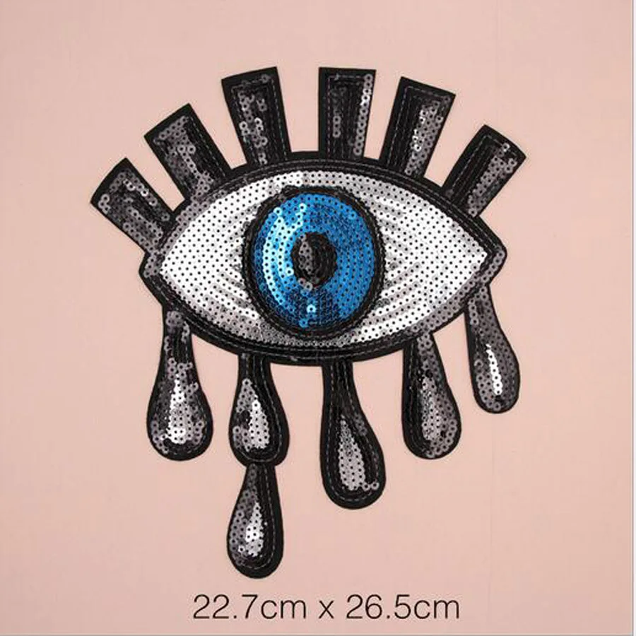 Big Sequin Applique Patches Transfer for clothing Backpacks Jackets Iron-on Stitch Sewing Applications Adhesive Thermoadhesive