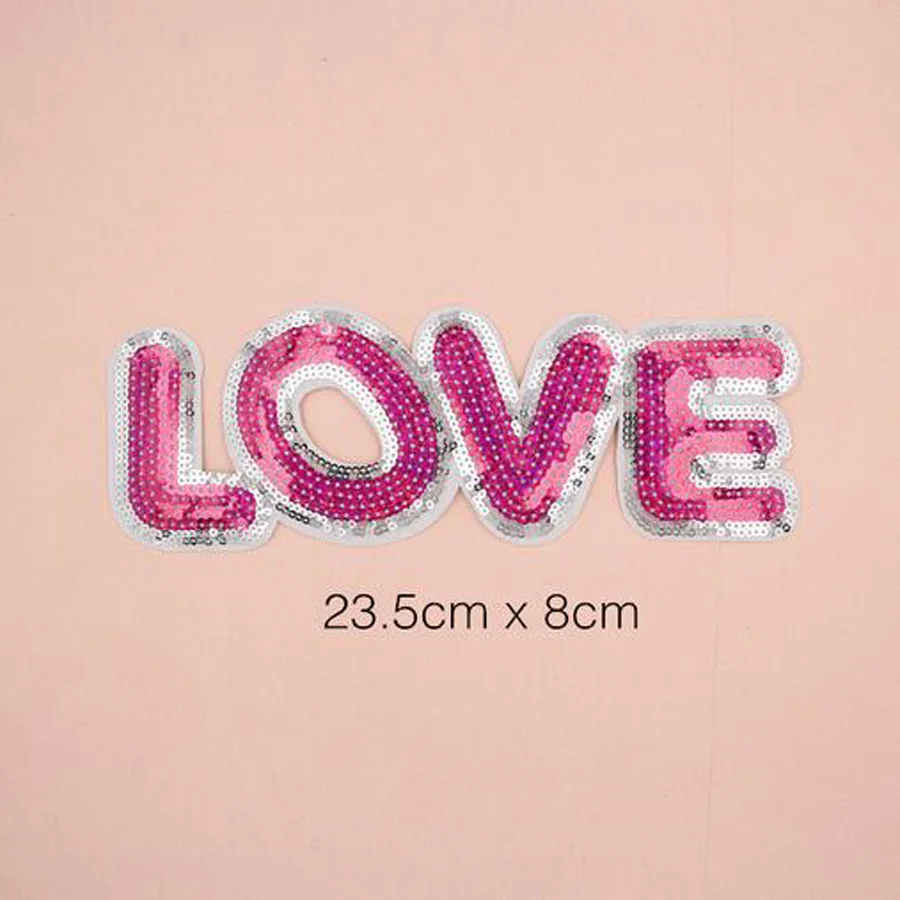 Big Sequin Applique Patches Transfer for clothing Backpacks Jackets Iron-on Stitch Sewing Applications Adhesive Thermoadhesive