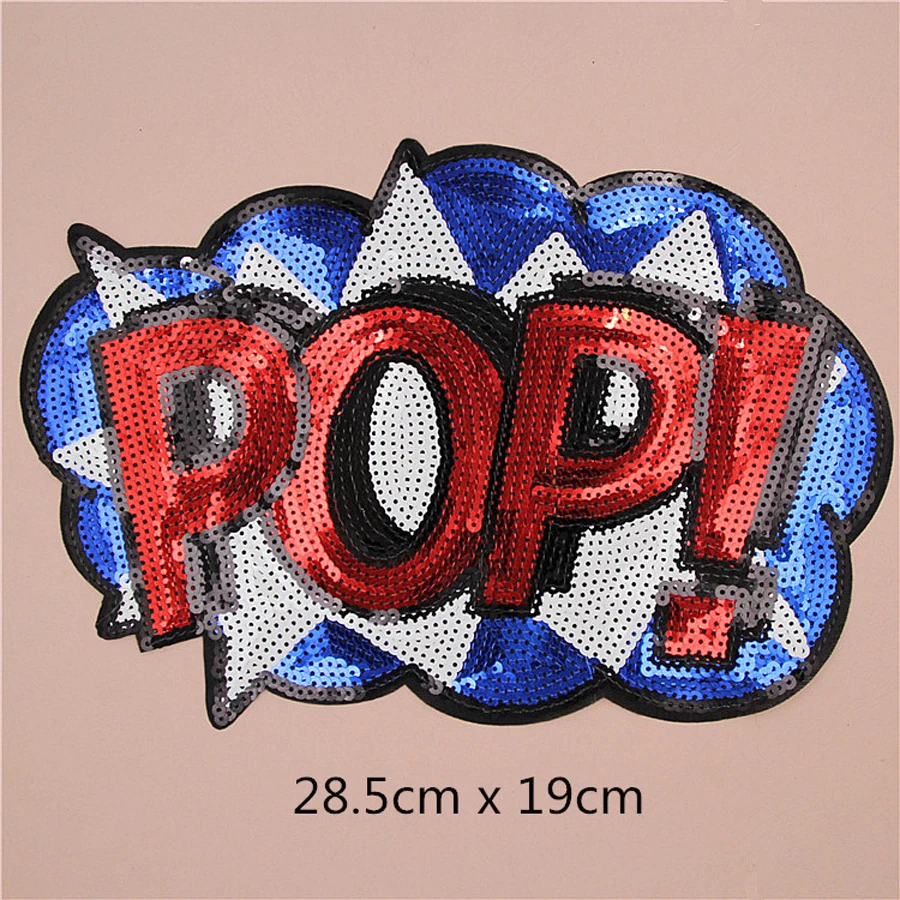 Big Sequin Applique Patches Transfer for clothing Backpacks Jackets Iron-on Stitch Sewing Applications Adhesive Thermoadhesive