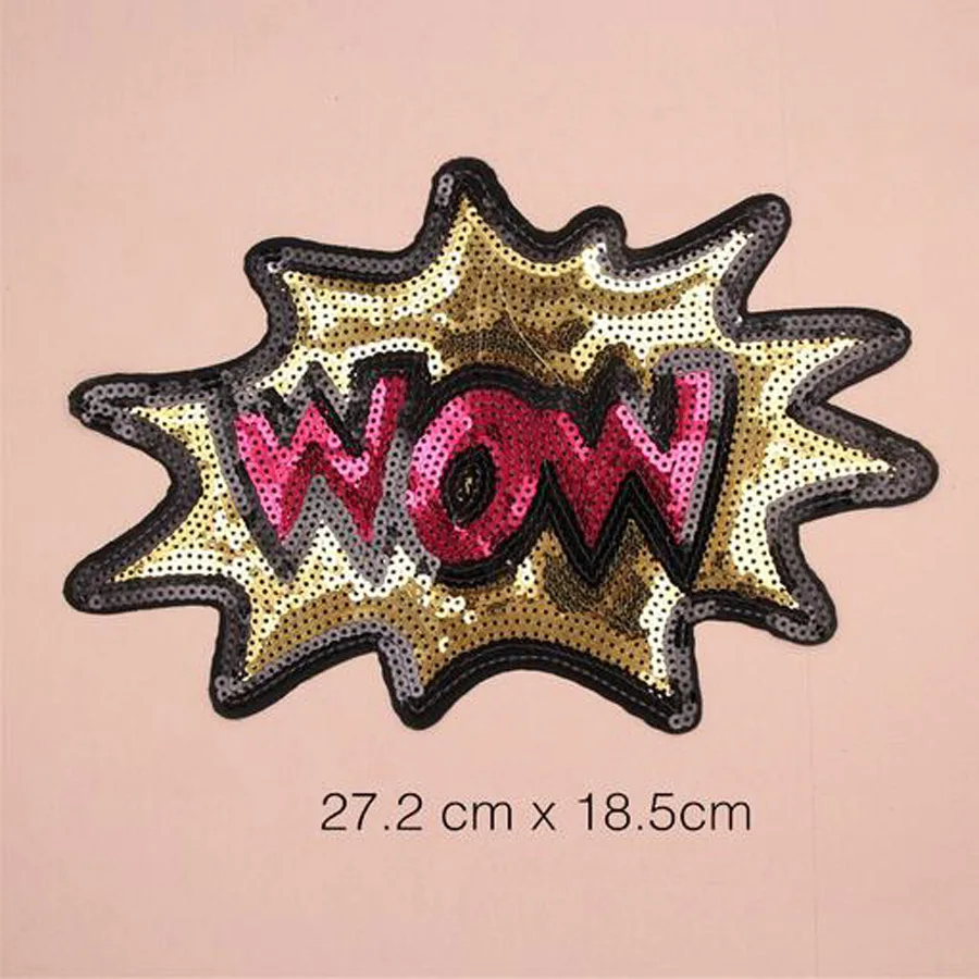 Big Sequin Applique Patches Transfer for clothing Backpacks Jackets Iron-on Stitch Sewing Applications Adhesive Thermoadhesive