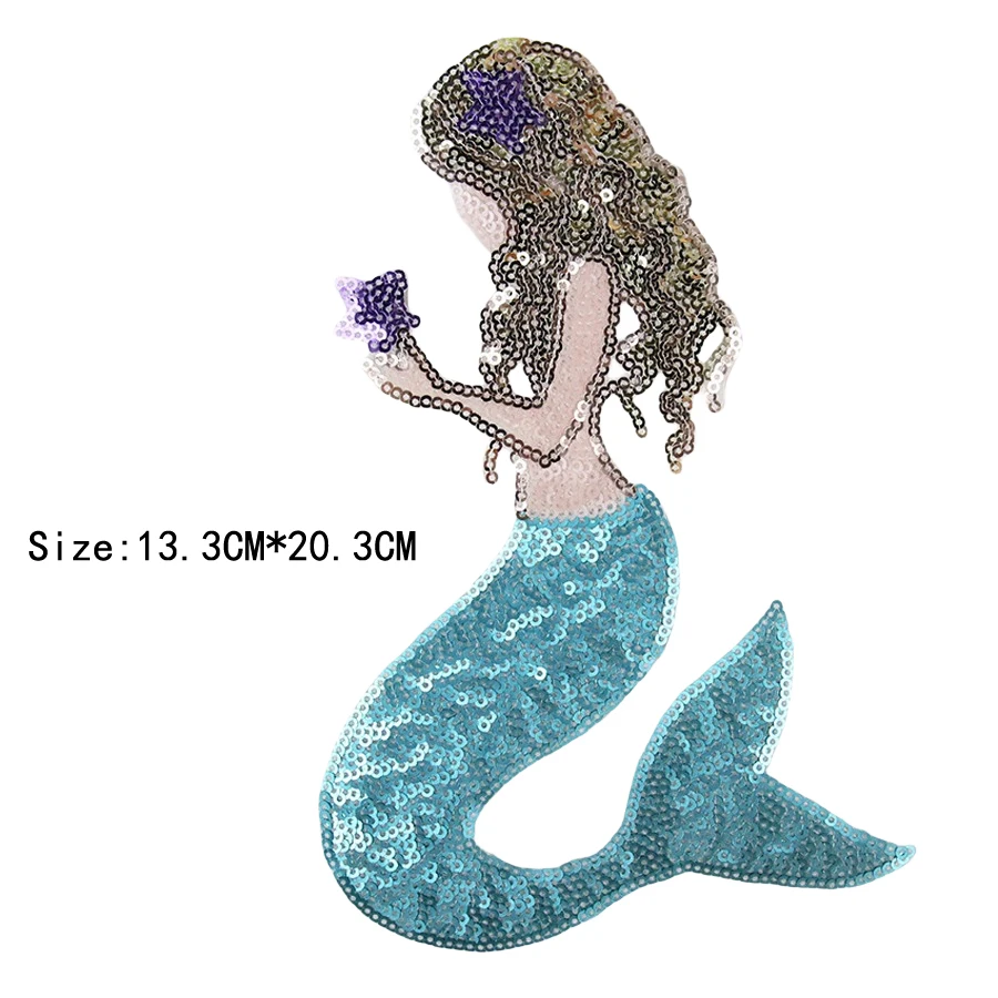 Big Sequin Applique Patches Transfer for clothing Backpacks Jackets Iron-on Stitch Sewing Applications Adhesive Thermoadhesive