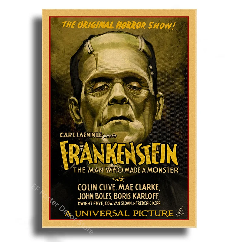 Monsters Movie Poster Retro Kraft Paper Prints Vintage Home Decor Picture Living Room Decoration Horror Film Art Wall Painting
