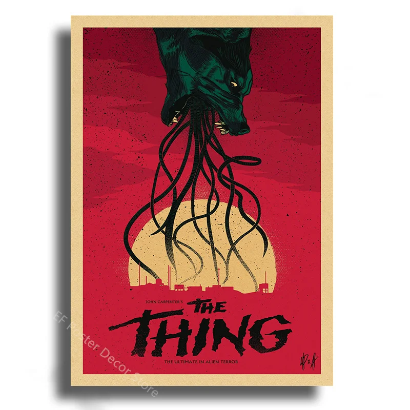Monsters Movie Poster Retro Kraft Paper Prints Vintage Home Decor Picture Living Room Decoration Horror Film Art Wall Painting