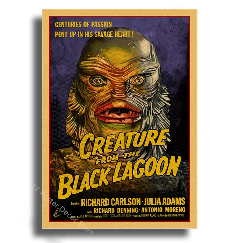 Monsters Movie Poster Retro Kraft Paper Prints Vintage Home Decor Picture Living Room Decoration Horror Film Art Wall Painting