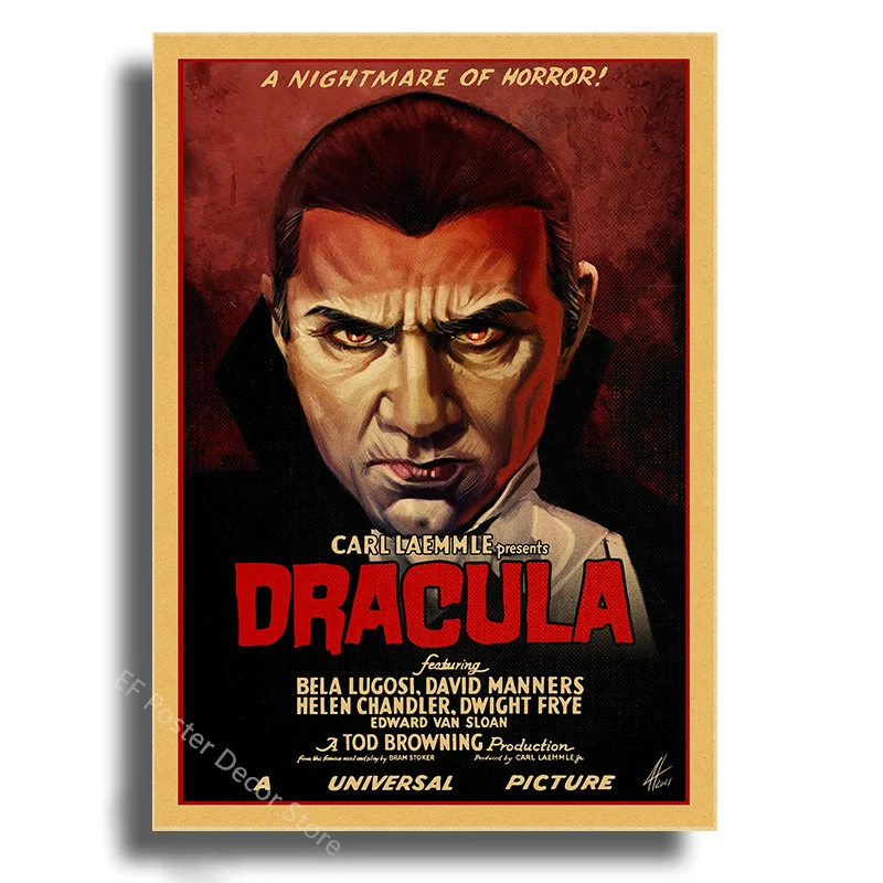 Monsters Movie Poster Retro Kraft Paper Prints Vintage Home Decor Picture Living Room Decoration Horror Film Art Wall Painting