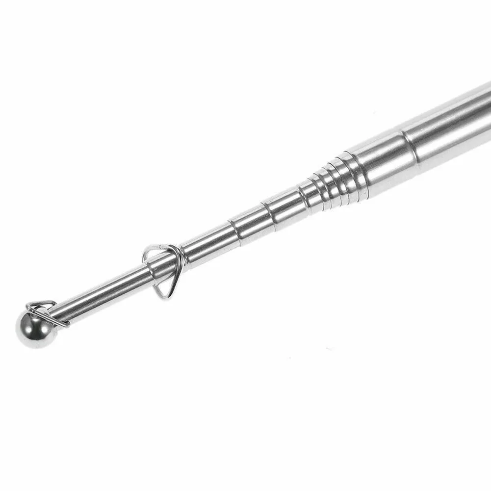 1.6M Telescopic Flagpole Stainless Steel Black Sponge Handle Portable Pole Flag Waving Flagpole Teaching Pointer