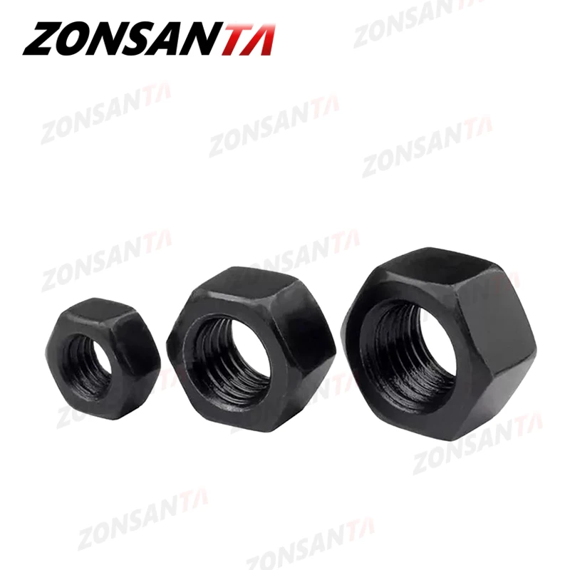 M2 M2.5 M3 M4 M5 M6 M8 M10 M12 M14 M16 M18 M20 M22 M24 M27 M30 M36 Hexagon Hex Nuts Grade 8.8 Black Carbon Steel Metric Hex Nuts