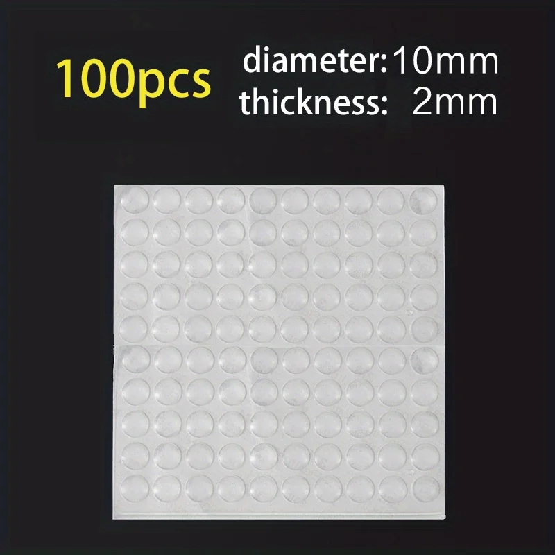 100Pcs Soft Silicone Rubber Anti Slip Bumpers Feet Pads Damper Buffer Cabinet Bumpers Silicone Furniture Pads Drawer Door Pad
