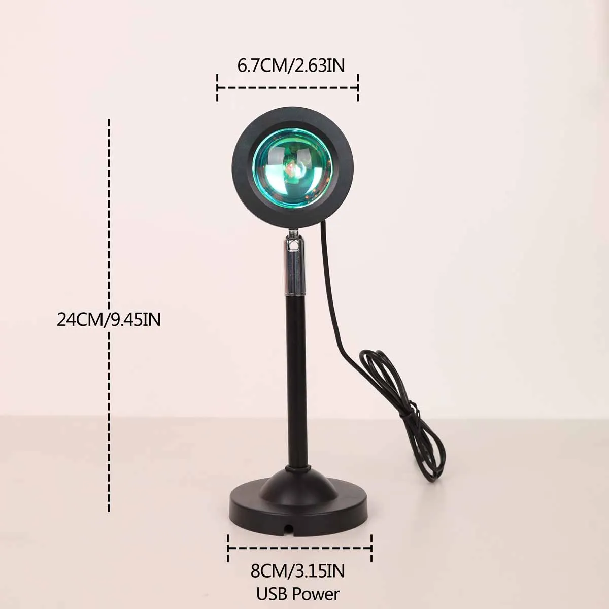 Sunset Projection Light Remote Control 16 Color Ambient Night Light, Bedroom Decoration Background Wall Photography Props
