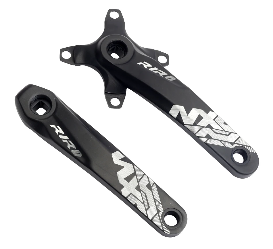 GOLDIX Square Hole Bicycle Crankset Aluminum Alloy MTB Crank 165/170/175mm Length Narrow Wide Teeth 104BCD 32/34/36/38/40/42T