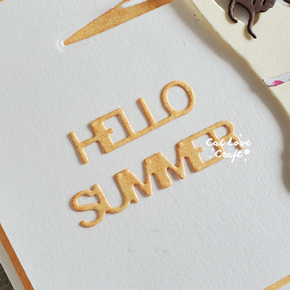 Catlove Summer Back silhouette Metal Cutting Dies Scrapbooking Mold Stencil Die Cuts Card Making DIY Craft Embossing New Dies