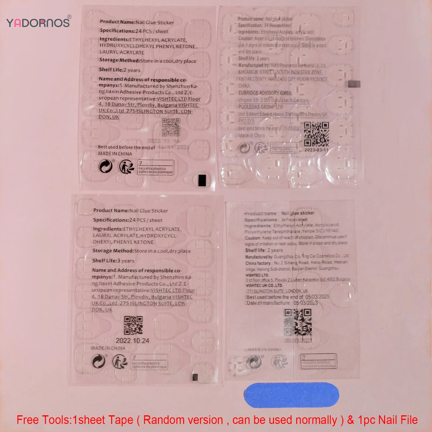 24Pcs Fairy White Flower Fake Nails Pink French Tip Press on Nails Short Square Wearable False Nail for Women Girls DIY Manicure