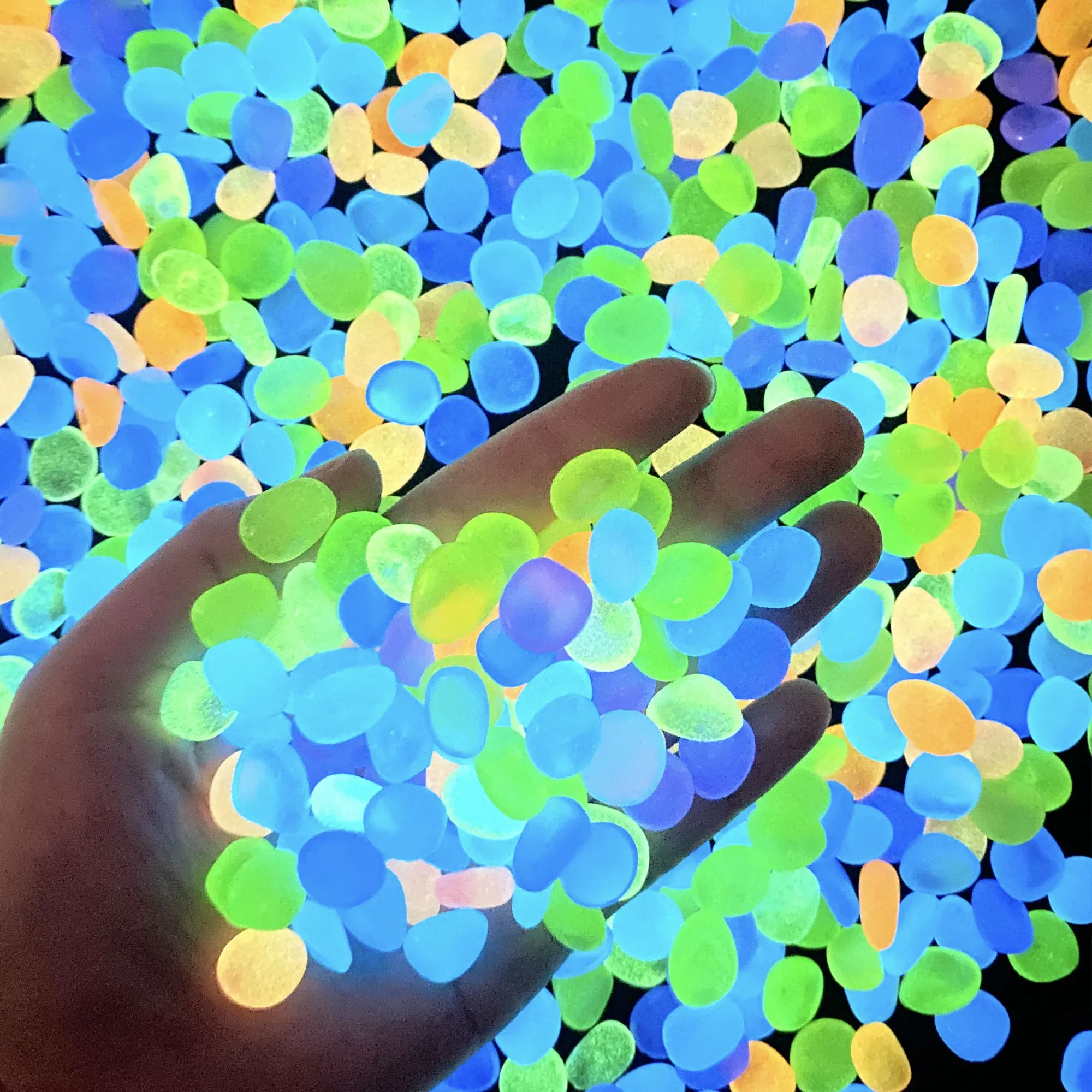 100 Pcs Luminous Rock, Stone Luminous Dark Garden Pebbles, Sidewalk Fish Tank Decoration, Aquariums, Fish Tanks loom