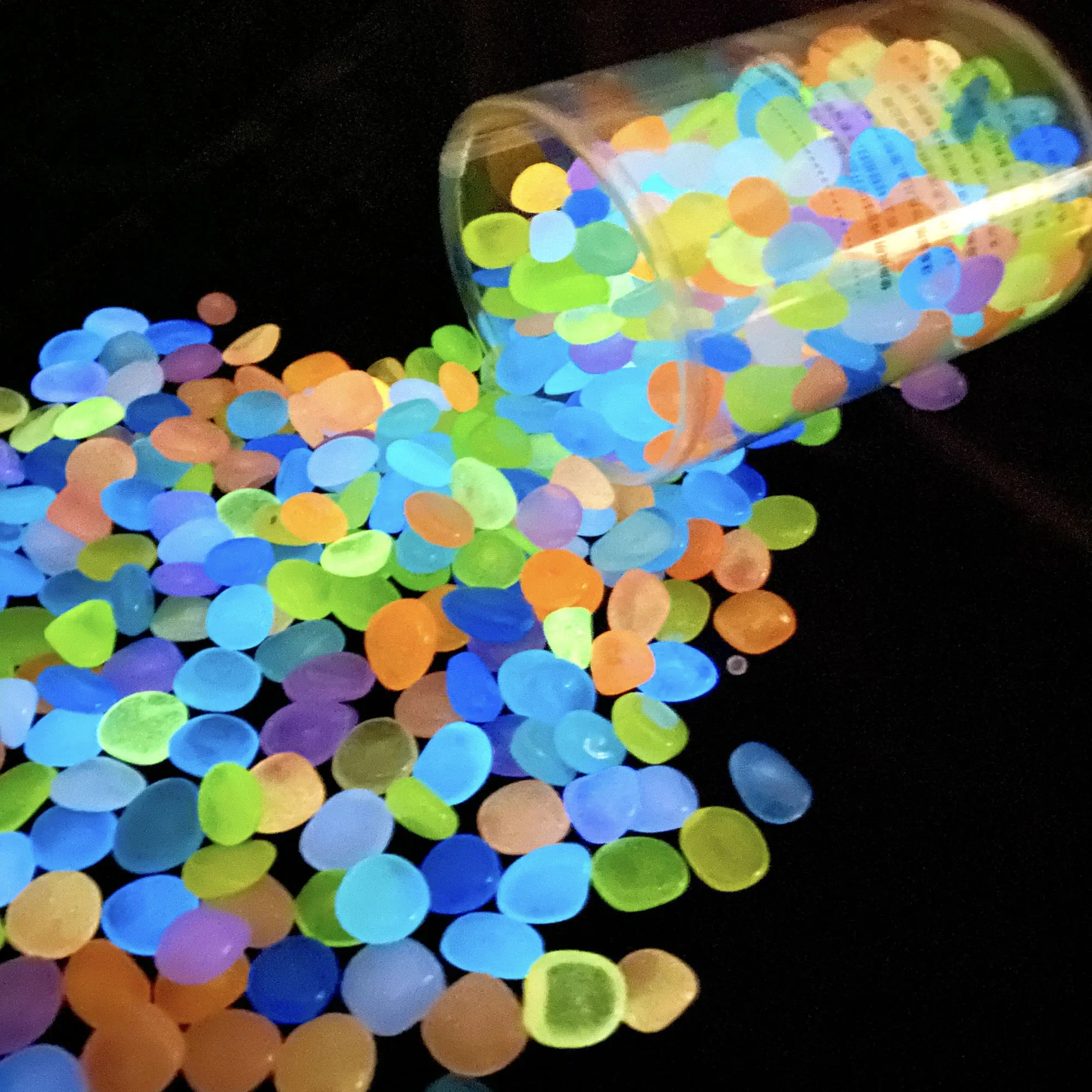 100 Pcs Luminous Rock, Stone Luminous Dark Garden Pebbles, Sidewalk Fish Tank Decoration, Aquariums, Fish Tanks loom