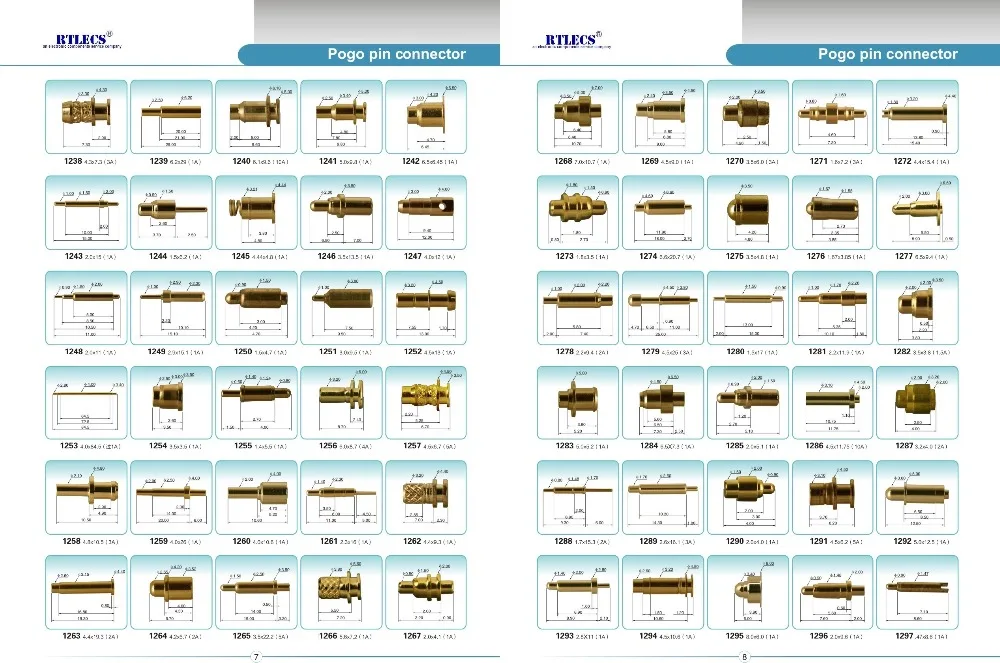 1/3/5 Pair Spring Loaded Male Female 2.54 MM Pitch 2P 3 4 5 6 7 8 9 Pole Through Holes PCB BTB Connector 2A DC Magnetic Pogo Pin