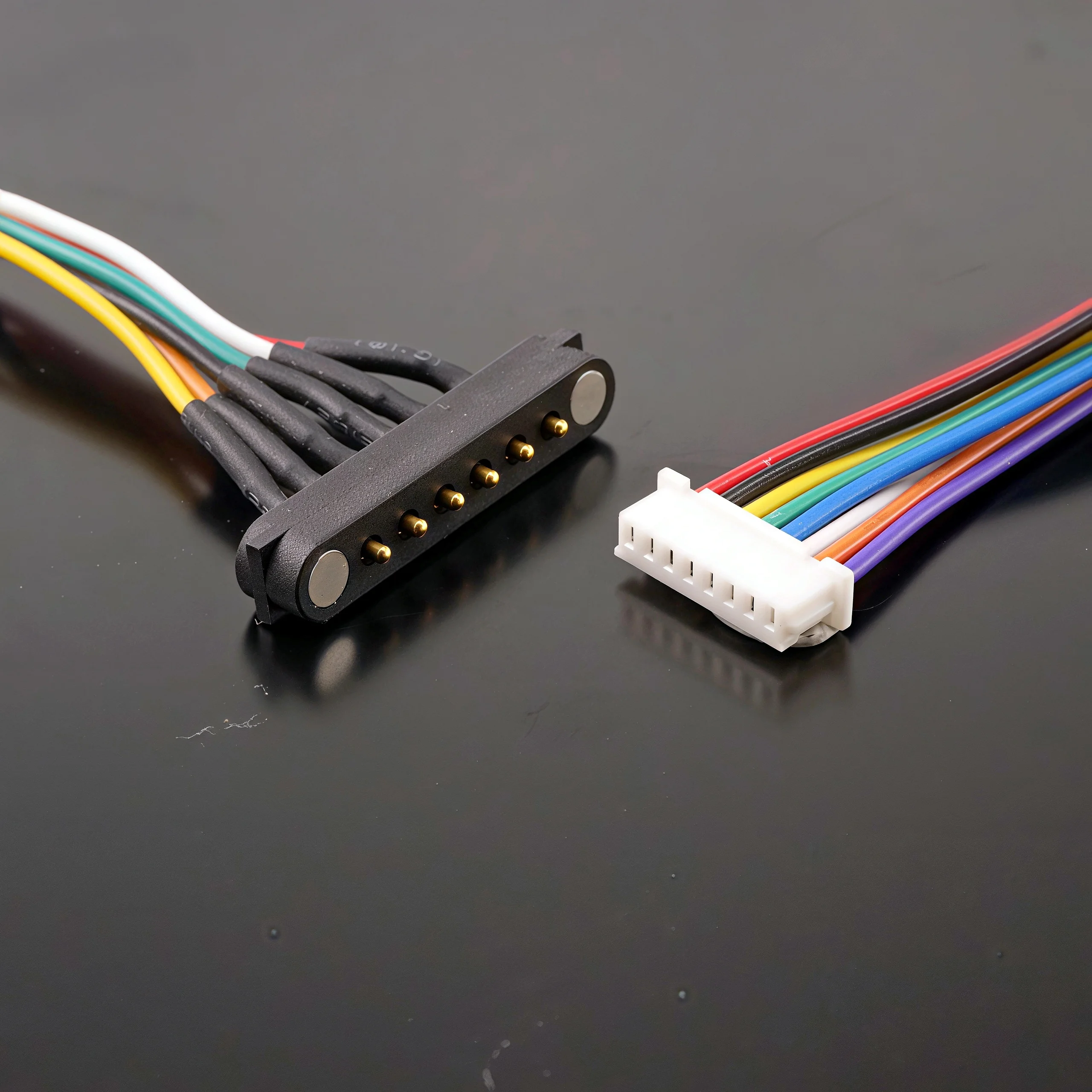 1/3/5 Pair Spring Loaded Male Female 2.54 MM Pitch 2P 3 4 5 6 7 8 9 Pole Through Holes PCB BTB Connector 2A DC Magnetic Pogo Pin