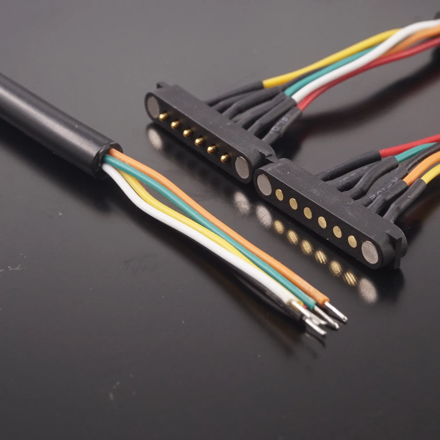 1/3/5 Pair Spring Loaded Male Female 2.54 MM Pitch 2P 3 4 5 6 7 8 9 Pole Through Holes PCB BTB Connector 2A DC Magnetic Pogo Pin