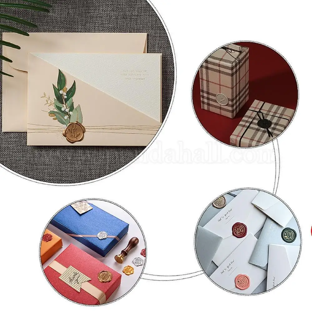 Sun Drinking Mushroom Moon Plants Book Dog Wax Seal Stamp Removable Round Brass Head For Decor Gifts Weddings Envelopes