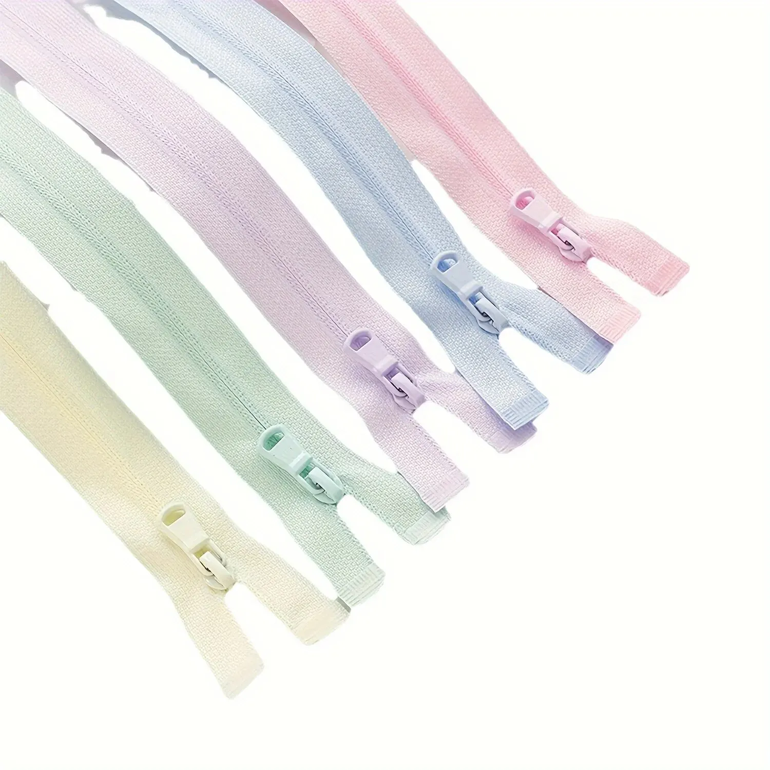 (10pcs)3# Sun-protective Clothing Zipper Single Open Tail Color Sportswear Clothing Reverse Nylon Zipper Multi-size
