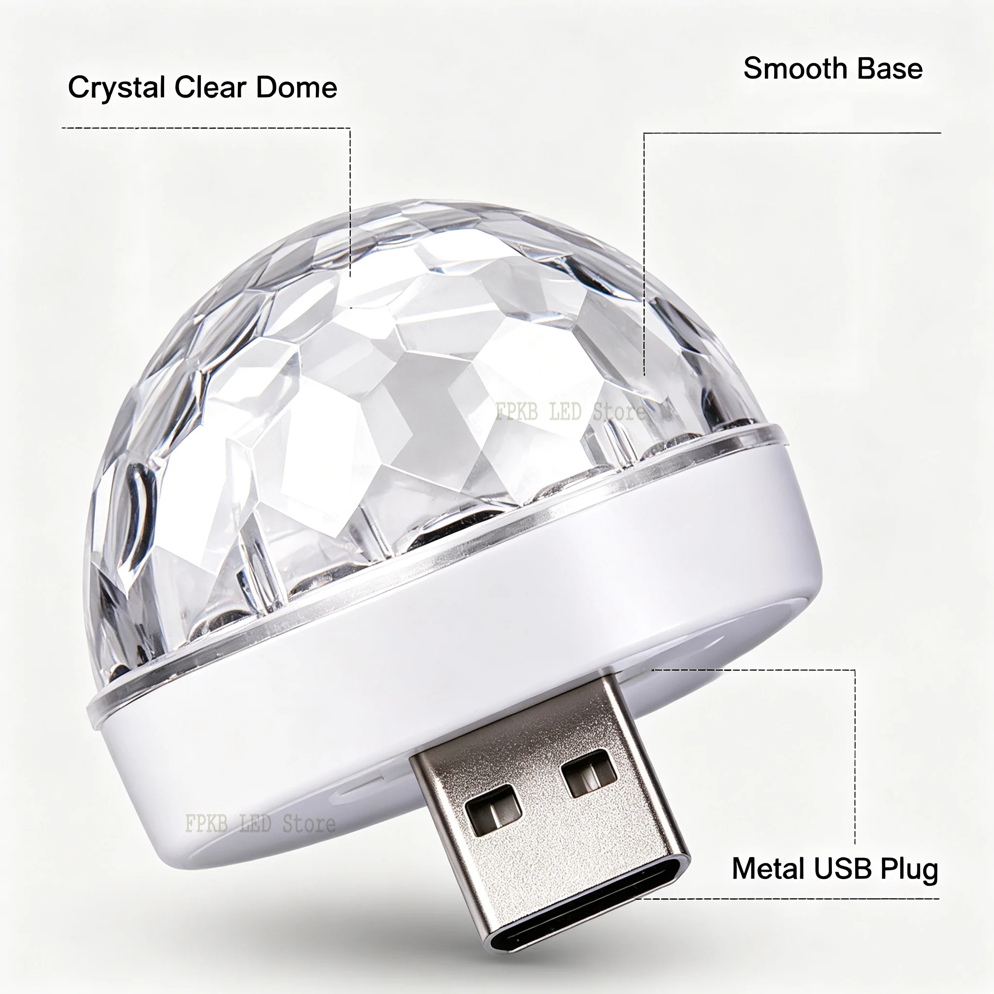 USB LED Disco DJStage Car Light Portable Family Party Ball Colorful Light Bar Club Stage Effect Lamp Mobile Phone Lighting