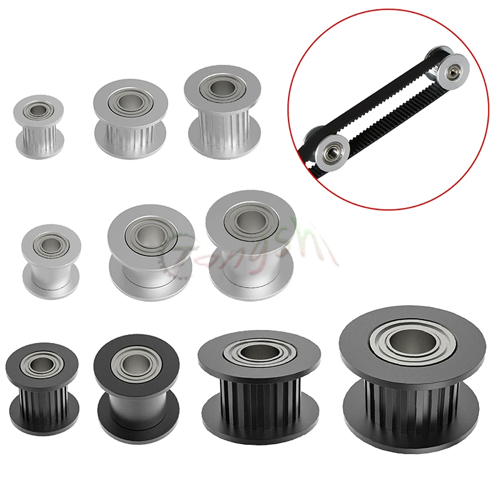 16T 20T 2GT Idler Timing Pulley Bore3/4/5/6mm Width 6/10/15mm GT2 Synchronous Belt 3D Printer CNC Parts Idler Type Pitch 2mm 20T
