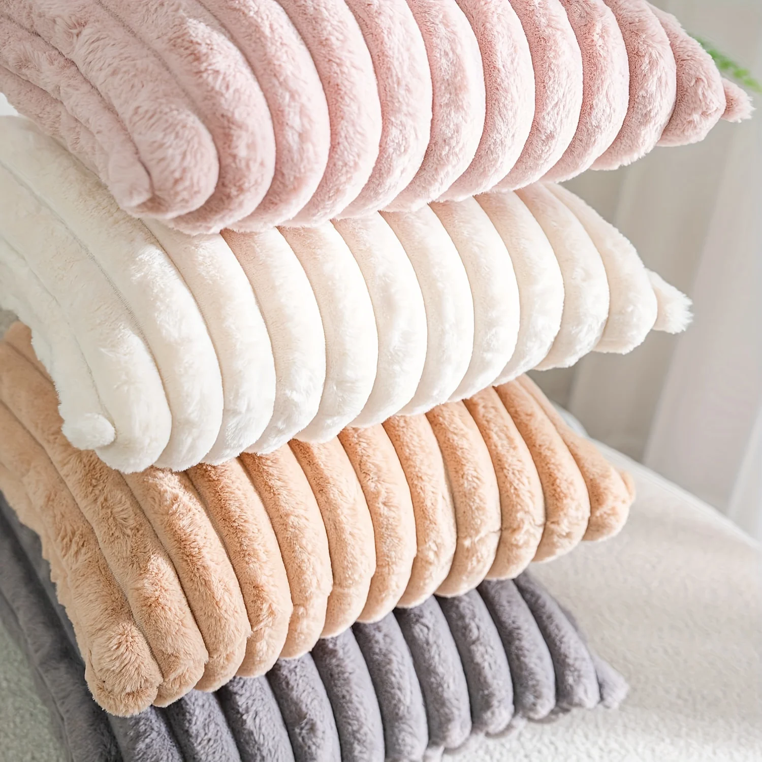 30x50cm 45x45cm Throw Pillow Covers Faux Fur Plush Decorative Couch Cushion Case Soft Pillowcase Orange Saga Green Pink Cream 쿠션