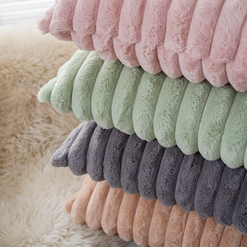 30x50cm 45x45cm Throw Pillow Covers Faux Fur Plush Decorative Couch Cushion Case Soft Pillowcase Orange Saga Green Pink Cream 쿠션