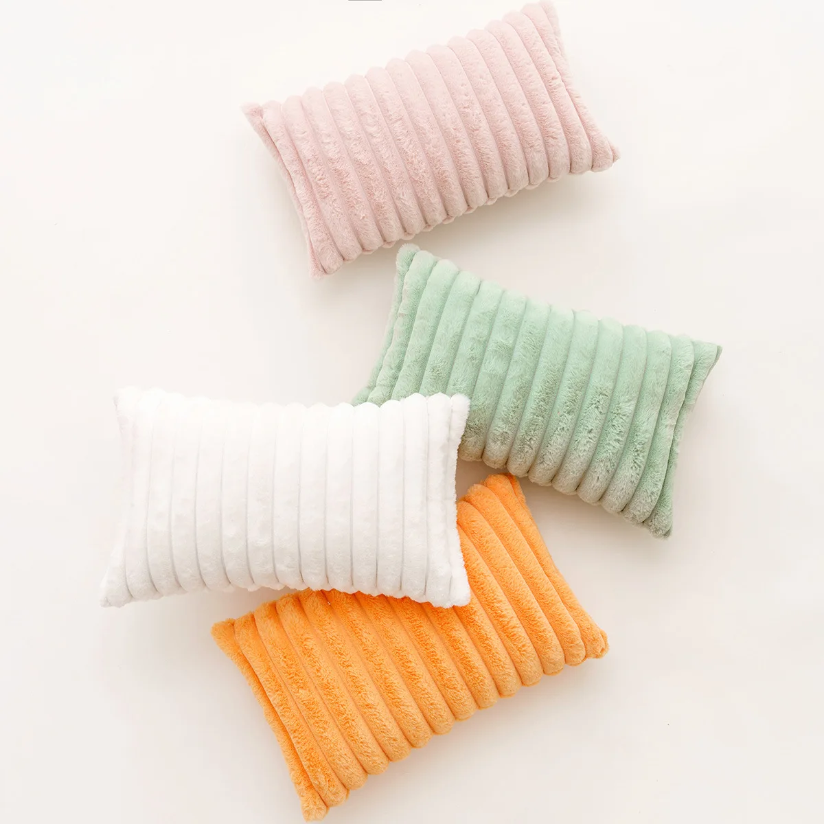 30x50cm 45x45cm Throw Pillow Covers Faux Fur Plush Decorative Couch Cushion Case Soft Pillowcase Orange Saga Green Pink Cream 쿠션