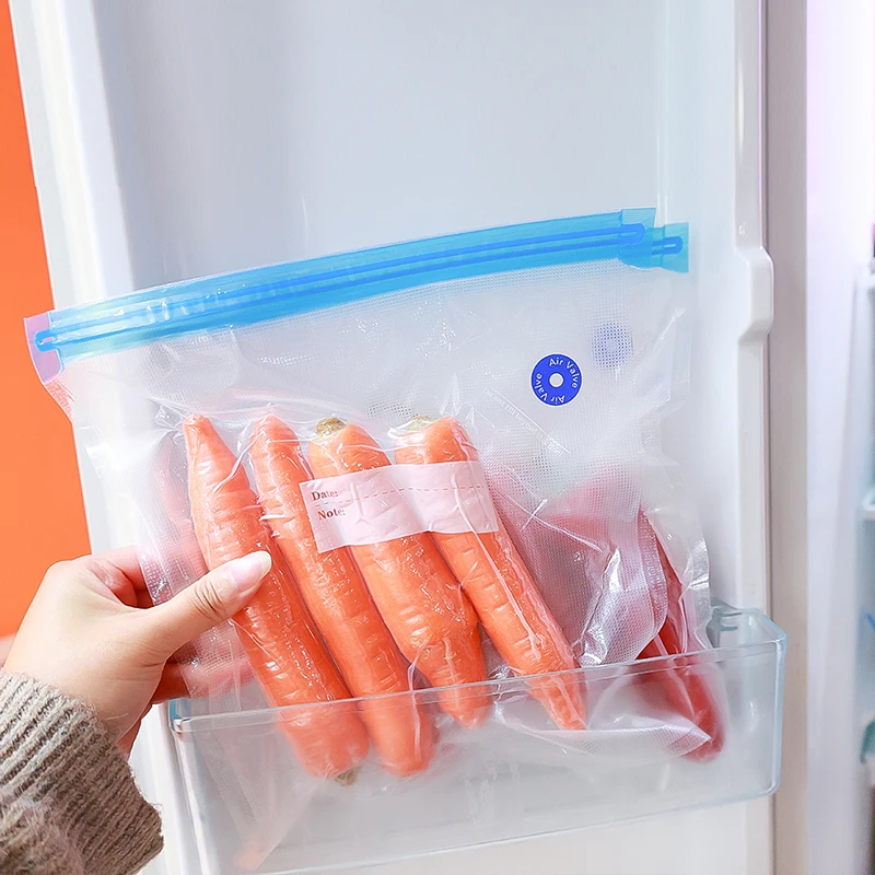 Reusable Vacuum Food Storage Zipper Bags Set Electric Handheld Vacuum Sealer Pump Sous Vide Bag with Hand Pump Bag for Sous Vide