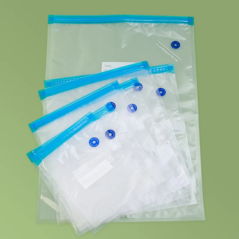 Reusable Vacuum Food Storage Zipper Bags Set Electric Handheld Vacuum Sealer Pump Sous Vide Bag with Hand Pump Bag for Sous Vide