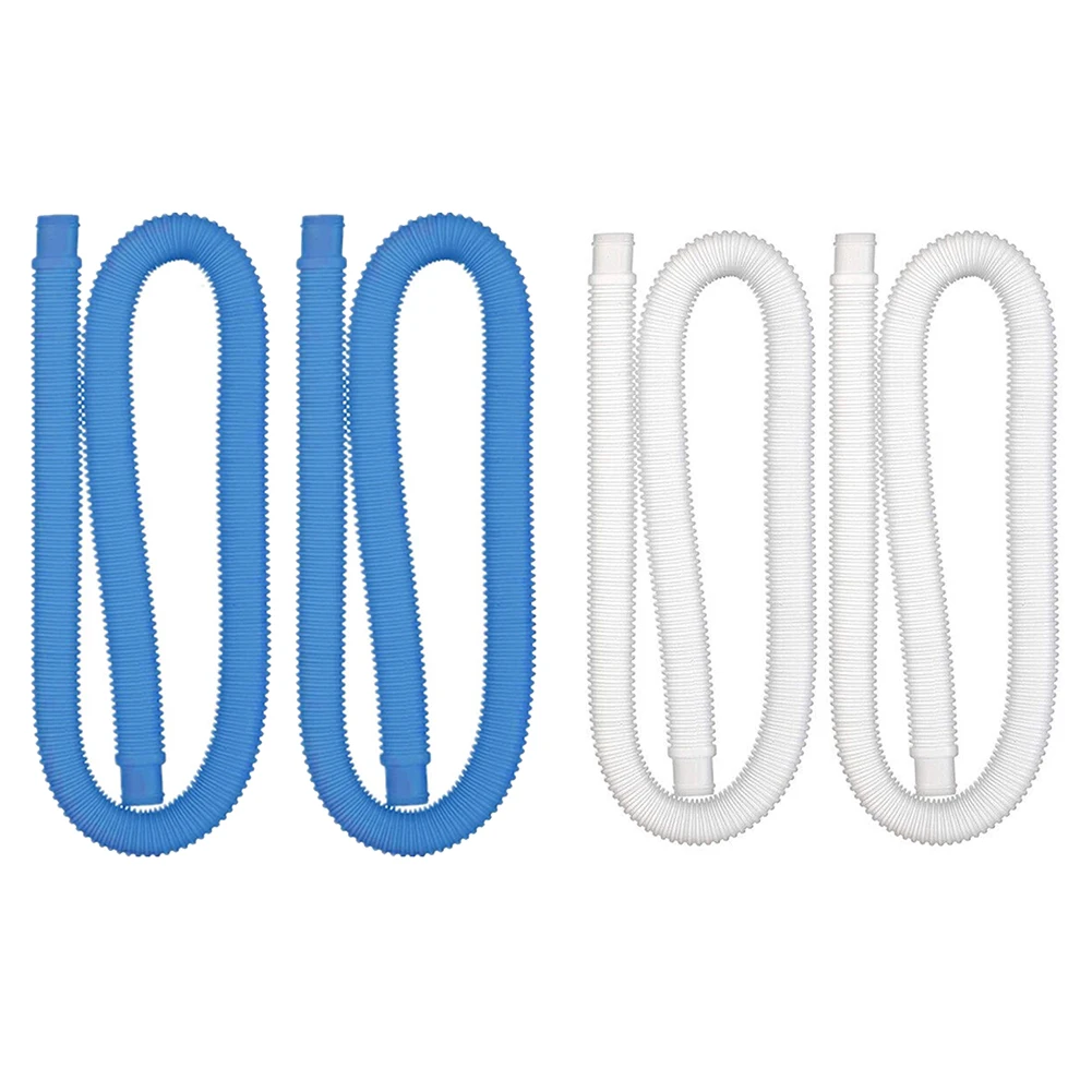 2pcs 1m For Intex 1-1/4 Inch Accessory Hose Above Ground Pool Swimming Pool Pump Blue White Replacement Hose