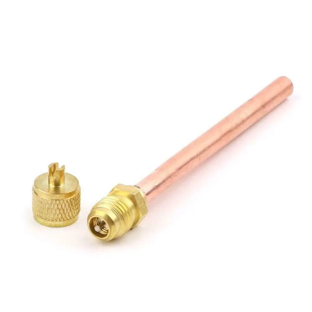 5PCS Air Conditioner Refrigeration Access Valves Copper Tube Filling Part Home DIY Power Tool Part