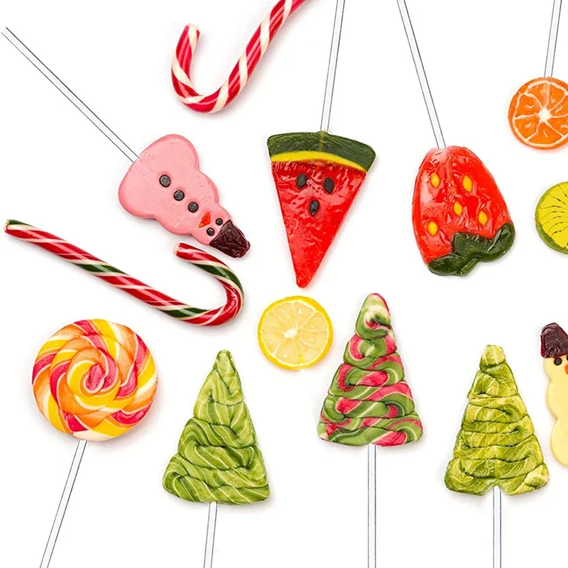 50/100Pcs Chocolate White Acrylic Lollipop Stick Great Reusable Candy Dessert Bakeware Kitchen Dining Bar Home Garden