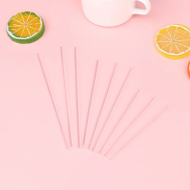 50/100Pcs Chocolate White Acrylic Lollipop Stick Great Reusable Candy Dessert Bakeware Kitchen Dining Bar Home Garden