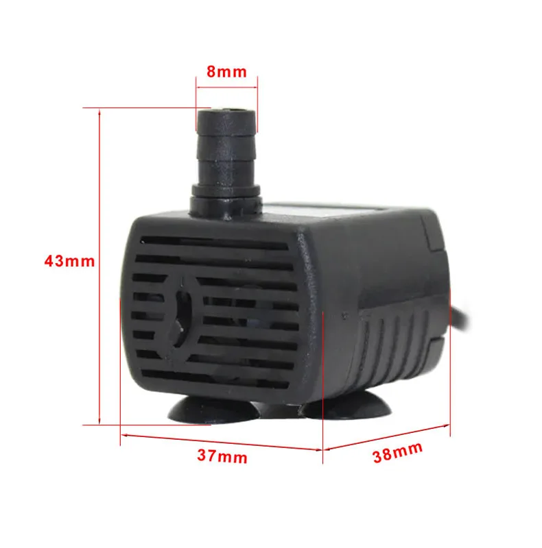 New 3W 500L/H Mini USB Water Electric Pump 5V USB Submersible Pumps Pet Water Dispenser For Pool Fountain Rockery Filter Pump