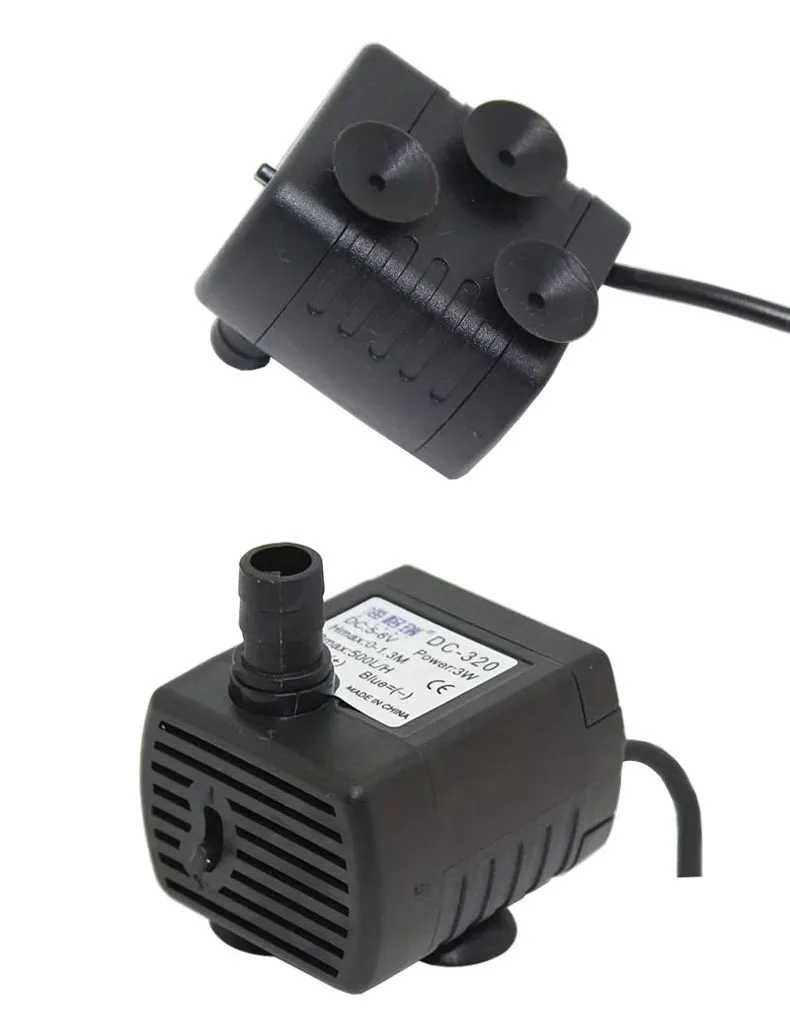 New 3W 500L/H Mini USB Water Electric Pump 5V USB Submersible Pumps Pet Water Dispenser For Pool Fountain Rockery Filter Pump