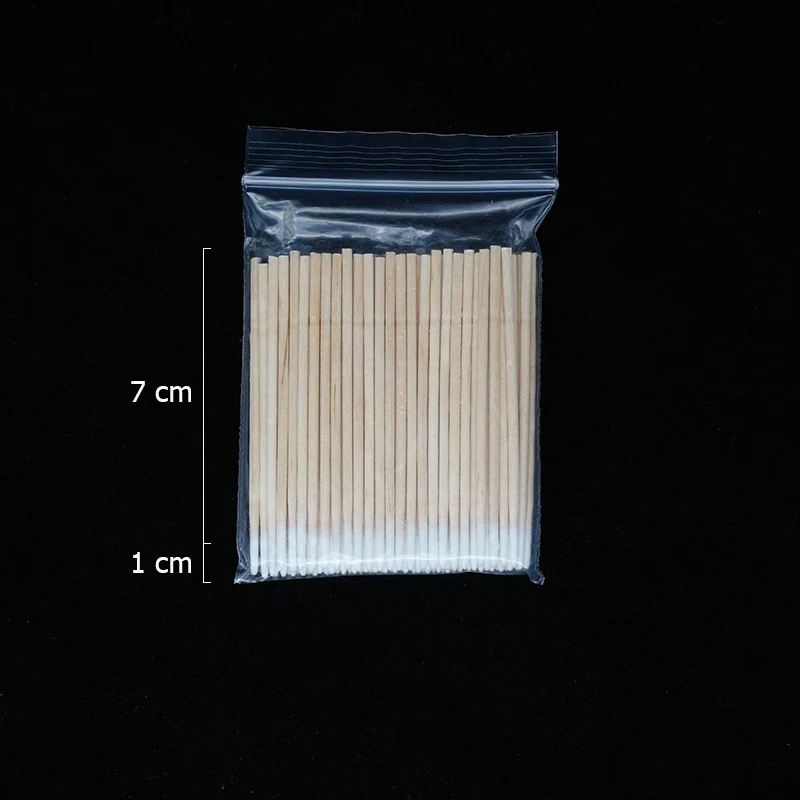 300Pcs Nails Wood Cotton Swab Clean Sticks Nail Polish Remover Art Tools Wooden Cotton Head Manicure Corrector Nail Polish Tool
