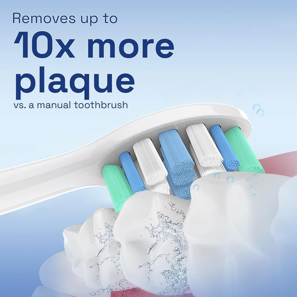 Replacement Toothbrush Heads Compatible with Philips Sonicare Soft Replacement Electric Brush Head 4100 6500 6100 7500 5300 1100