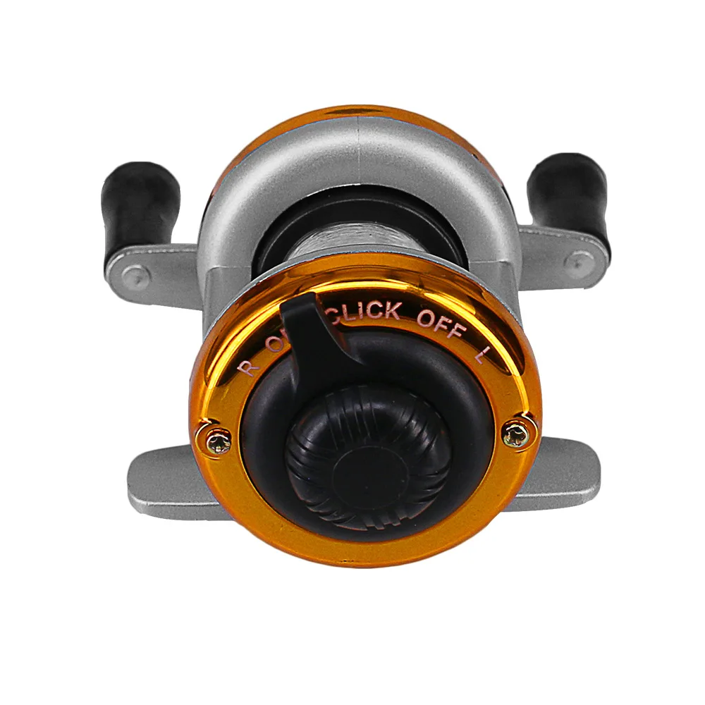 2024 New Mini Winter Ice Fishing Wheel Double Rocker Arm Metal Main Body With Line Manufacturers Wholesale
