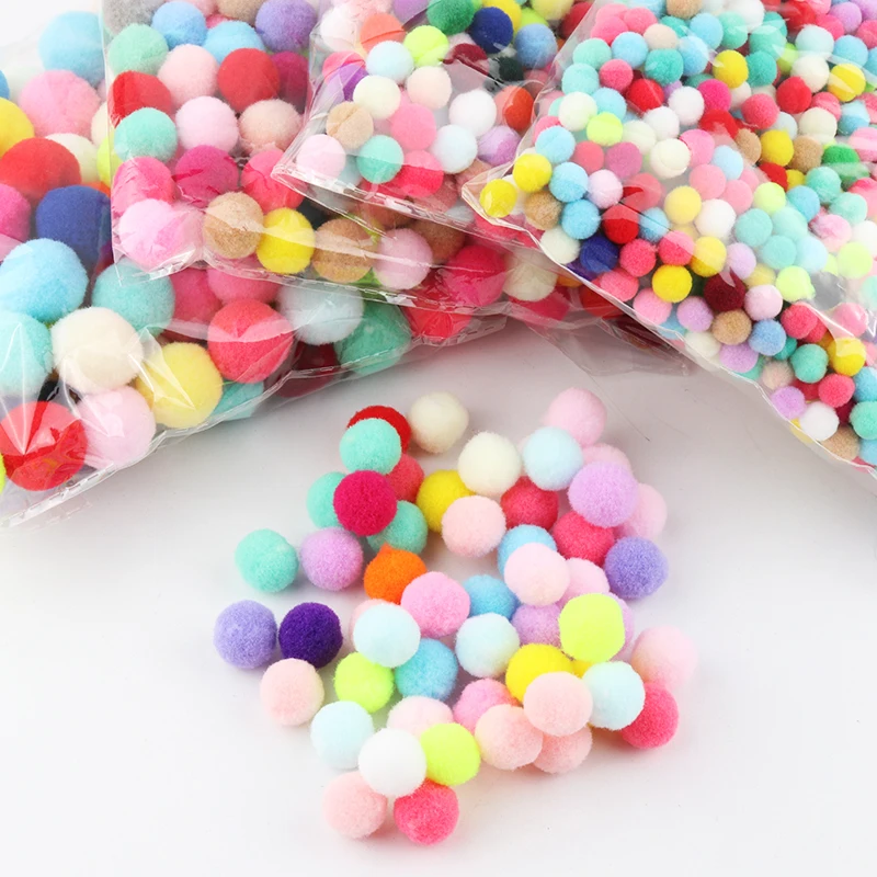 Wholesale Pom Pom Balls 8mm 10mm 15mm 20mm 25mm 30mm Fluffy Soft Pompoms Ball DIY Handmade Toys Decoration Sewing Craft Supplies