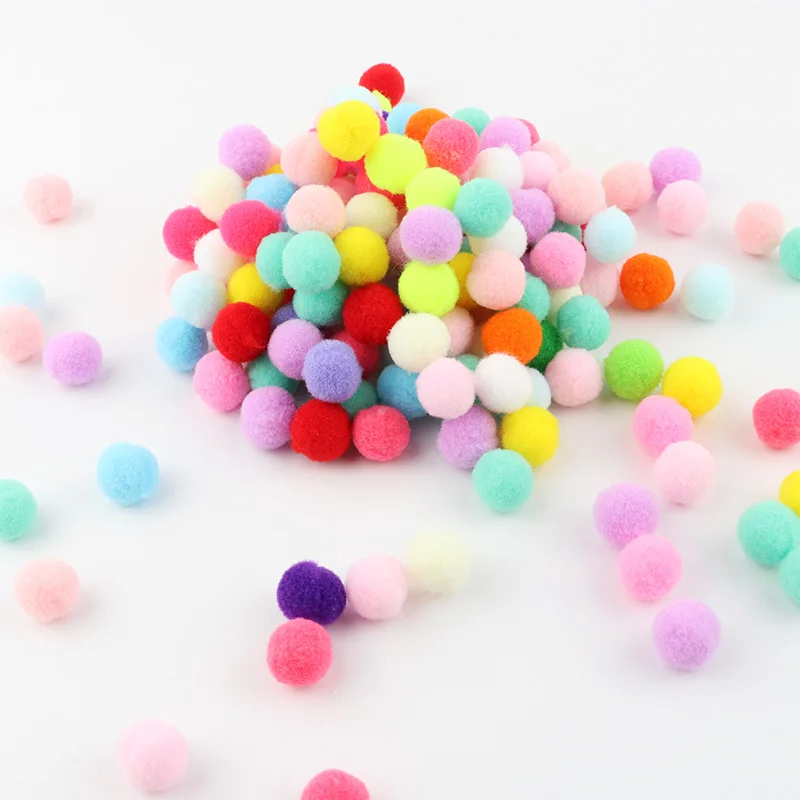 Wholesale Pom Pom Balls 8mm 10mm 15mm 20mm 25mm 30mm Fluffy Soft Pompoms Ball DIY Handmade Toys Decoration Sewing Craft Supplies
