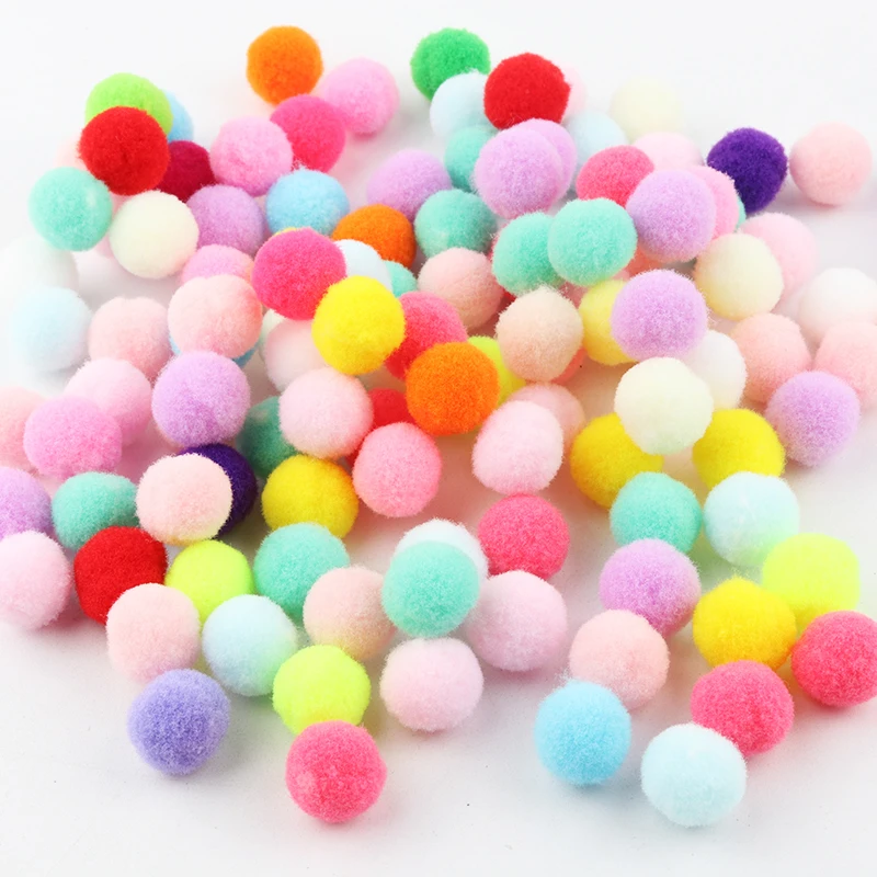Wholesale Pom Pom Balls 8mm 10mm 15mm 20mm 25mm 30mm Fluffy Soft Pompoms Ball DIY Handmade Toys Decoration Sewing Craft Supplies