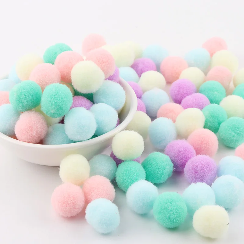 Wholesale Pom Pom Balls 8mm 10mm 15mm 20mm 25mm 30mm Fluffy Soft Pompoms Ball DIY Handmade Toys Decoration Sewing Craft Supplies