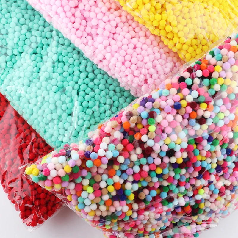 Wholesale Pom Pom Balls 8mm 10mm 15mm 20mm 25mm 30mm Fluffy Soft Pompoms Ball DIY Handmade Toys Decoration Sewing Craft Supplies
