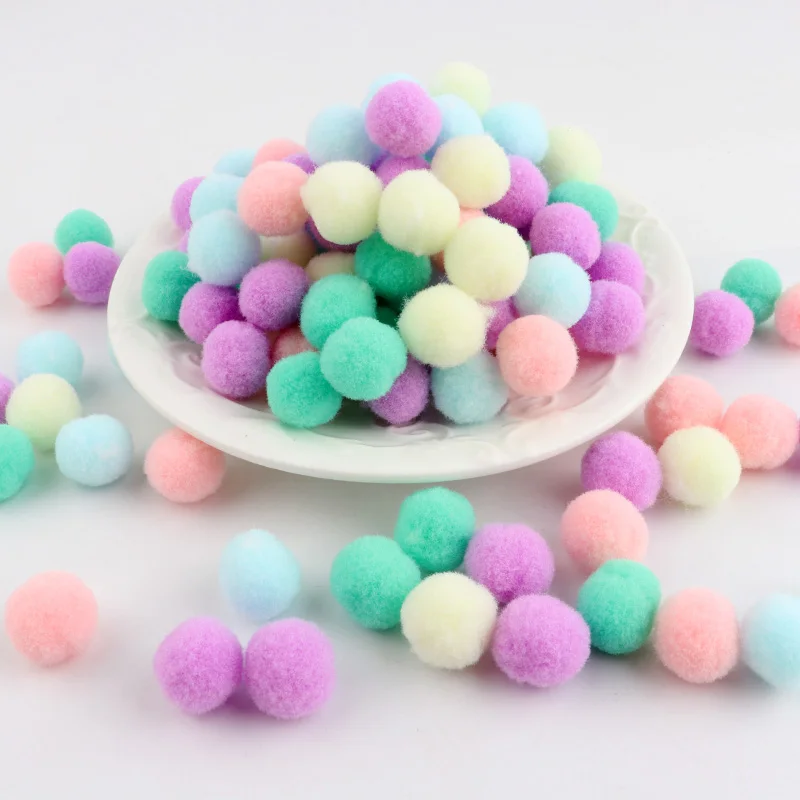 Wholesale Pom Pom Balls 8mm 10mm 15mm 20mm 25mm 30mm Fluffy Soft Pompoms Ball DIY Handmade Toys Decoration Sewing Craft Supplies