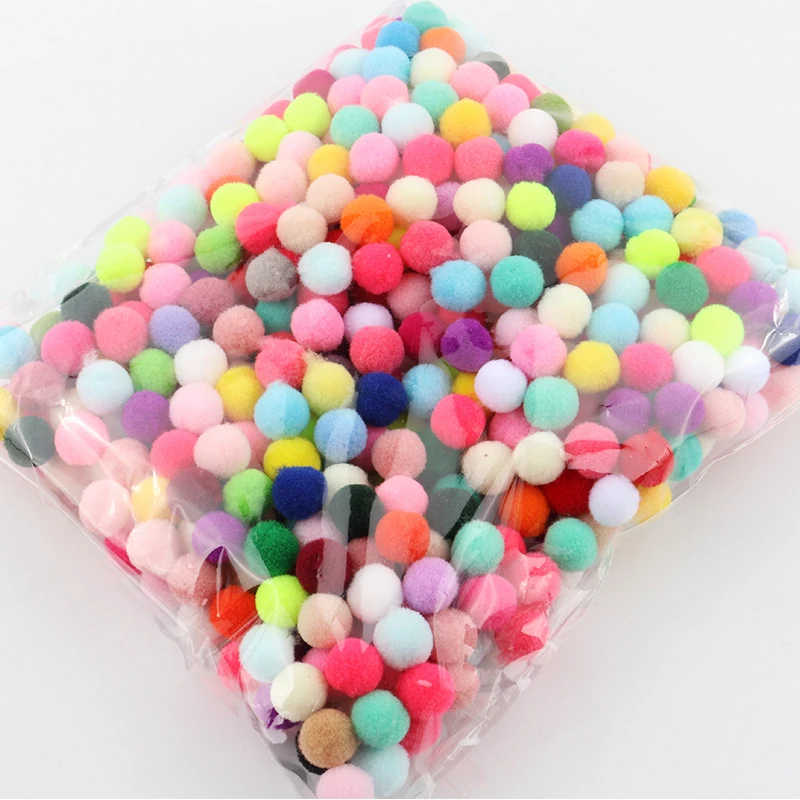 Wholesale Pom Pom Balls 8mm 10mm 15mm 20mm 25mm 30mm Fluffy Soft Pompoms Ball DIY Handmade Toys Decoration Sewing Craft Supplies